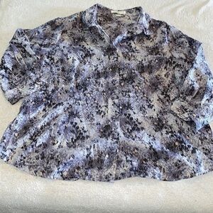 Coldwater Check women’s button down mid-sleeve blouse size PXL 18